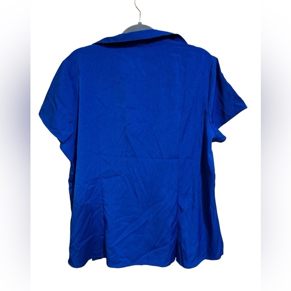 Cato Royal blue button down top women’s size 18/20 NWT - Picture 4 of 7